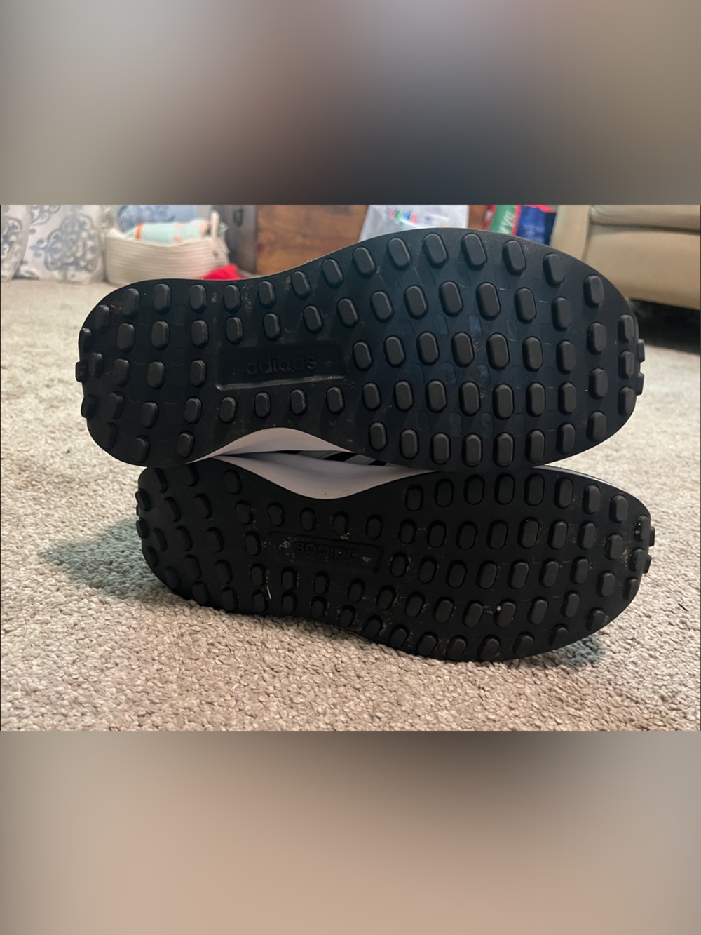 adidas Black and White Retro Run 70s Sneakers - Picture 4 of 4